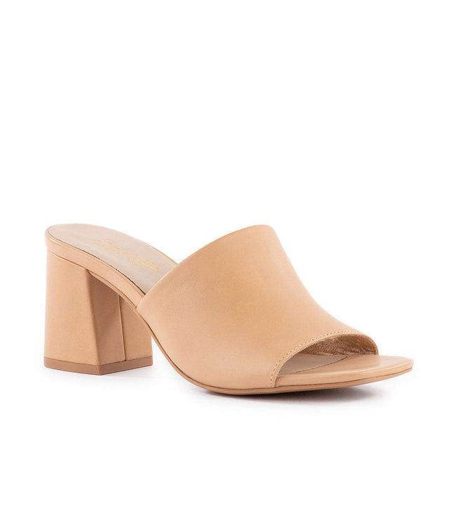 Karen Kane Tan Adapt Leather Heel Sandals Karen Kane