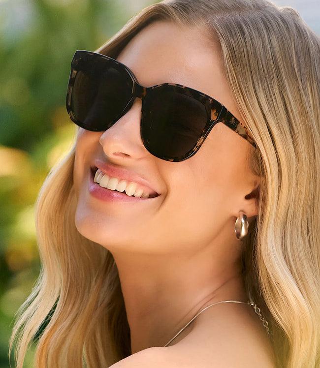 Karen Kane Tortoise DIFF Meredith II Square Sunglasses Karen Kane