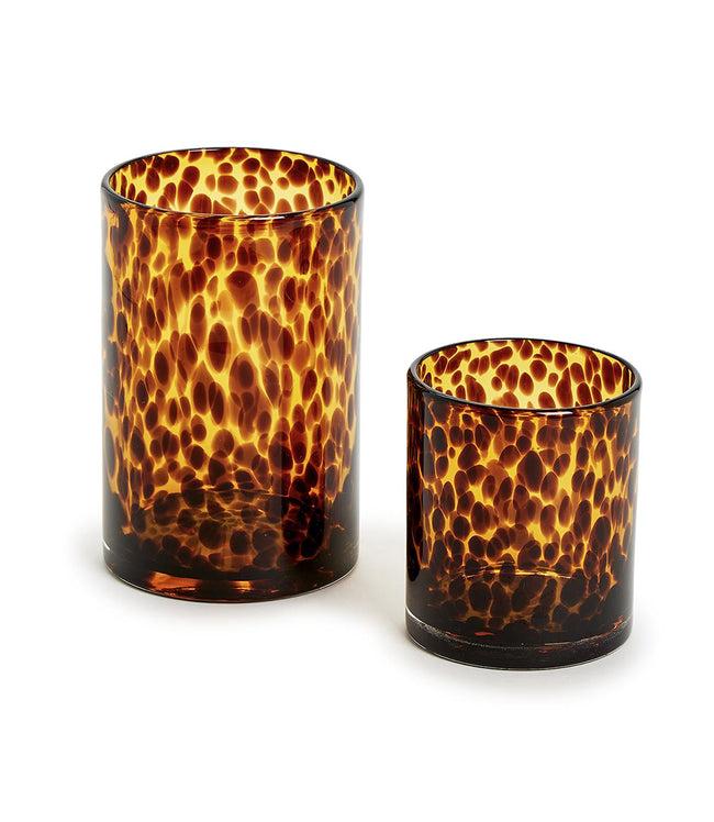 Karen Kane Tortoise Tortoise Glass Candleholders Set Of 2 Karen Kane