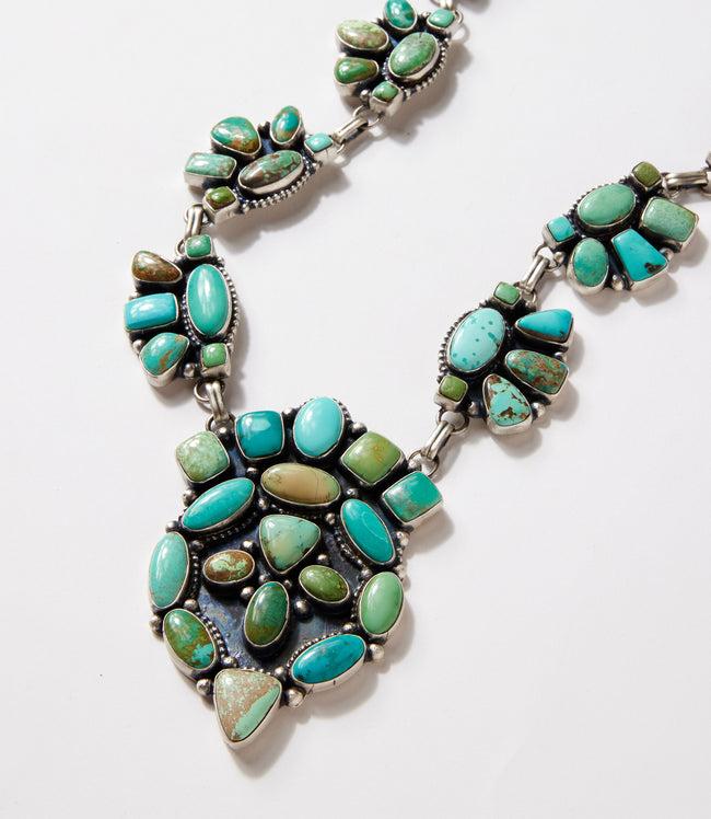 Karen Kane Turquoise Calico Lake Turquoise Sterling Silver Necklace Karen Kane