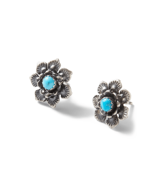 Karen Kane Turquoise Embellished Flower Turquoise Earrings Karen Kane