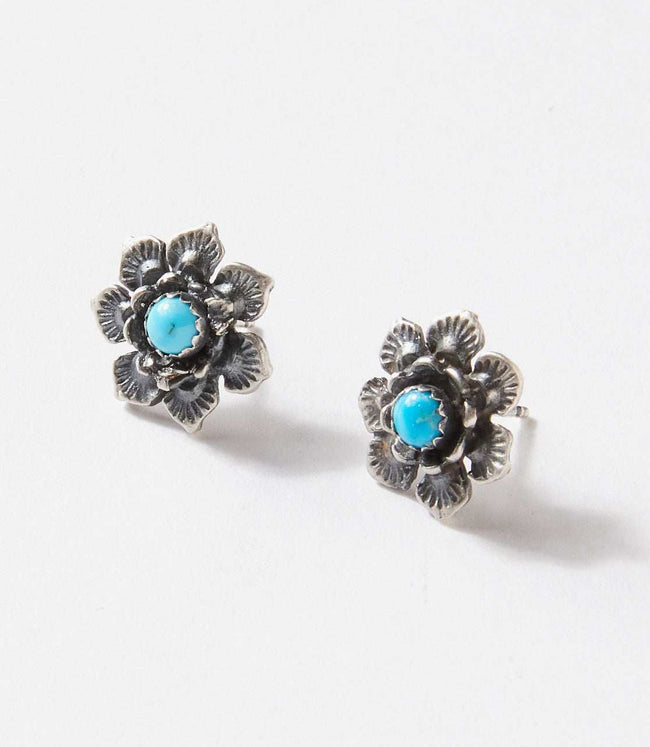 karen kane Turquoise Embellished Flower Turquoise Earrings Karen Kane