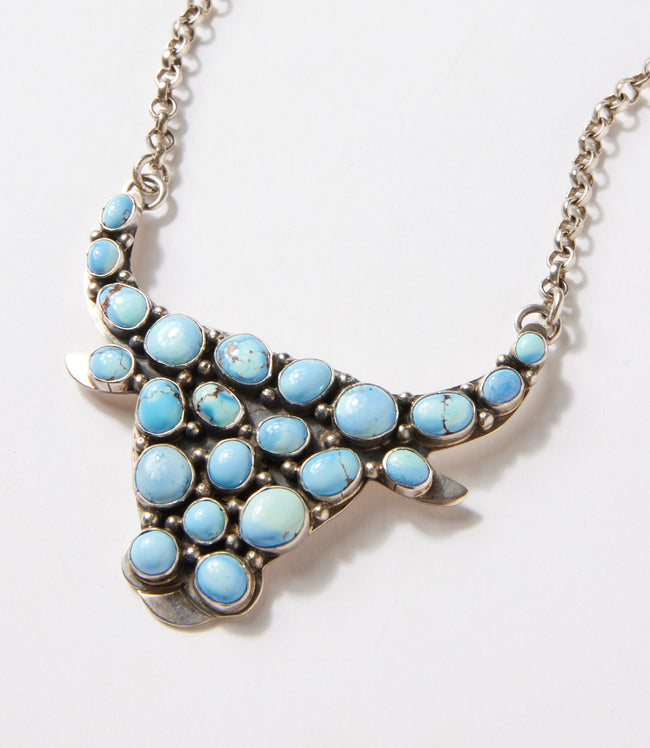 Karen Kane Turquoise Golden Hill Longhorn Turquoise Pendant Necklace Karen Kane