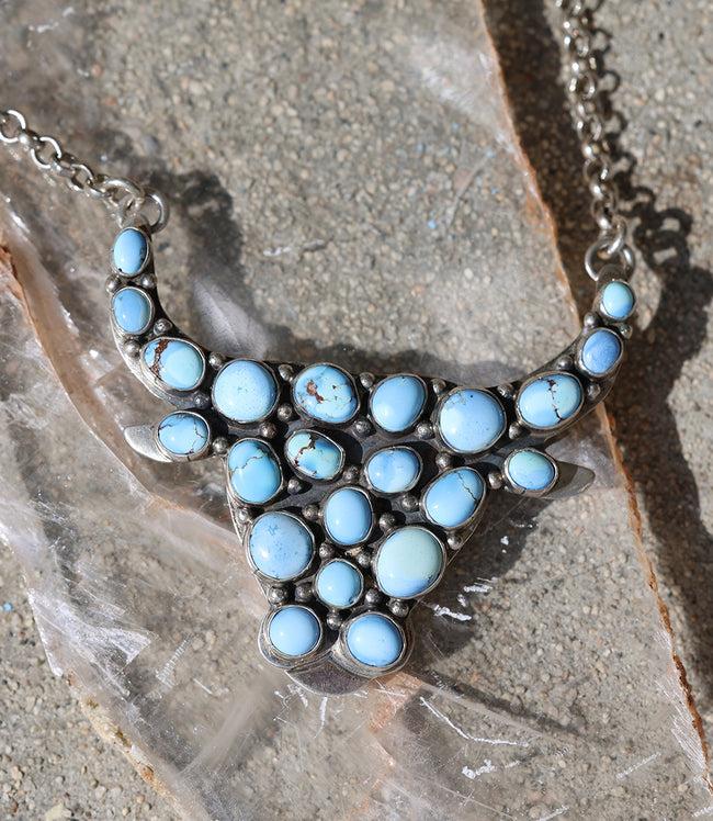 Karen Kane Turquoise Golden Hill Longhorn Turquoise Pendant Necklace Karen Kane