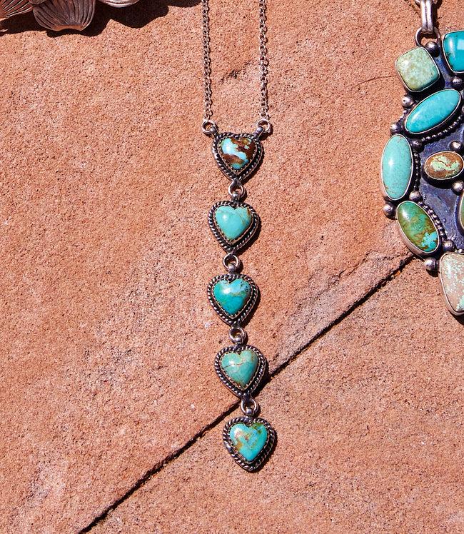 Karen Kane Turquoise Kingman Turquoise Heart Necklace Karen Kane