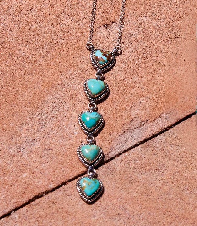 karen kane Turquoise Kingman Turquoise Heart Necklace Karen Kane