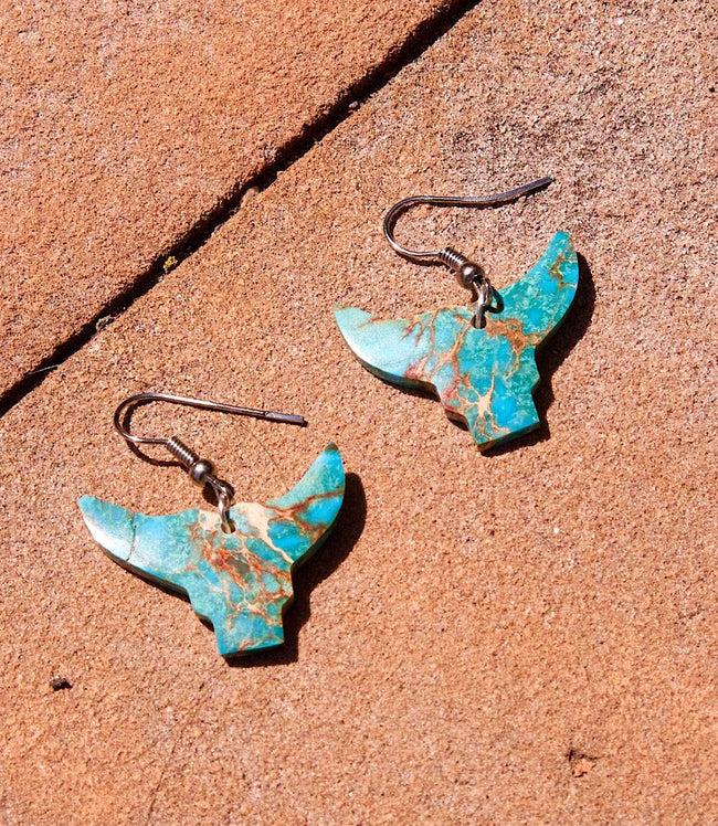 Karen Kane Turquoise Longhorn Turquoise Earrings Karen Kane