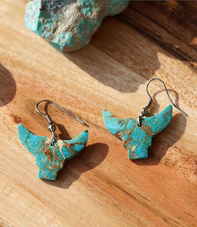 karen kane Turquoise Longhorn Turquoise Earrings Karen Kane