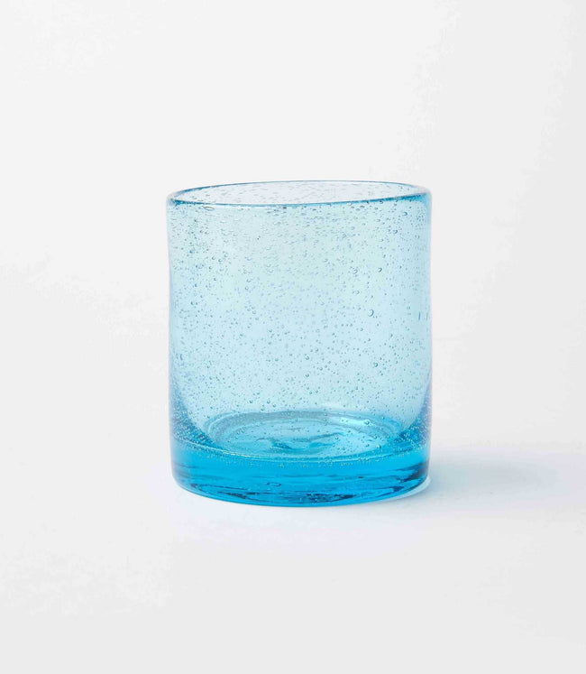 karen kane Turquoise Short Bubble Drinking Glass Karen Kane