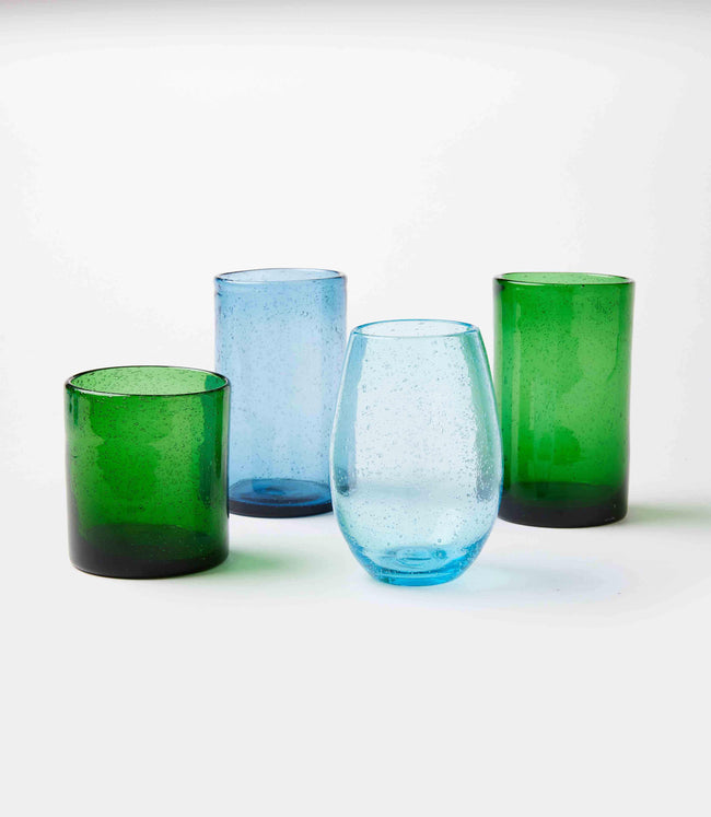 Karen Kane Turquoise Stemless Bubble Wine Glass Karen Kane