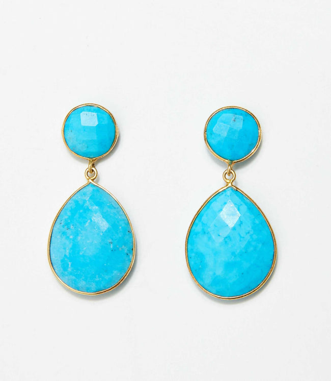 karen kane Turquoise Teardrop Gemstone Drop Earrings Karen Kane