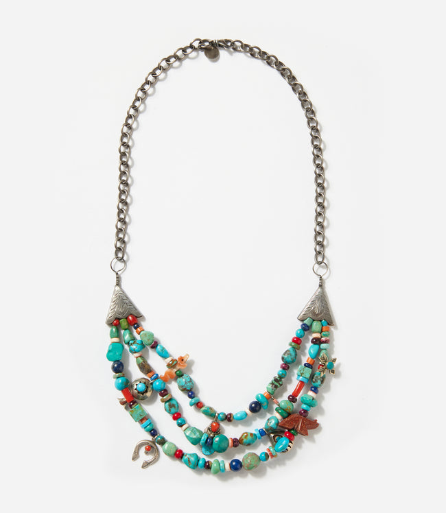 Karen Kane Turquoise Vintage Turquoise Multistrand Necklace Karen Kane