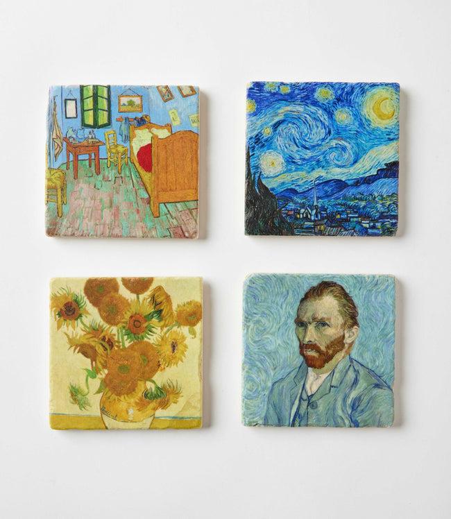 karen kane Van Gogh Van Gogh Marble Coasters Set Of 4 Karen Kane