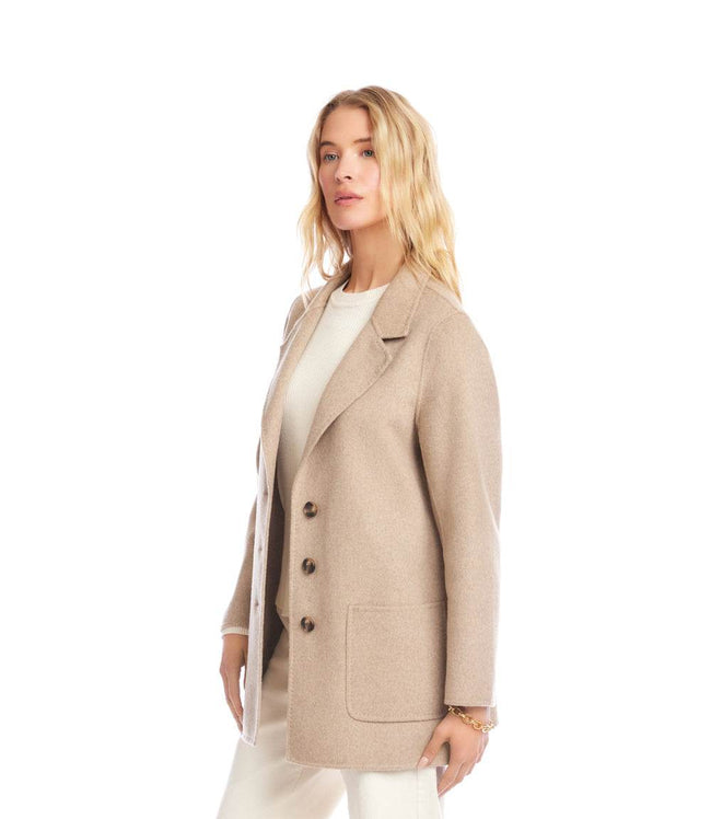 Karen Kane Wheat Oversized Brushed Blazer Karen Kane