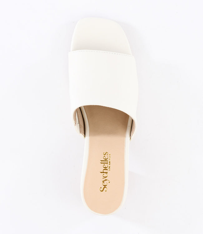 Karen Kane White Pepper Mid Heel Sandals Karen Kane