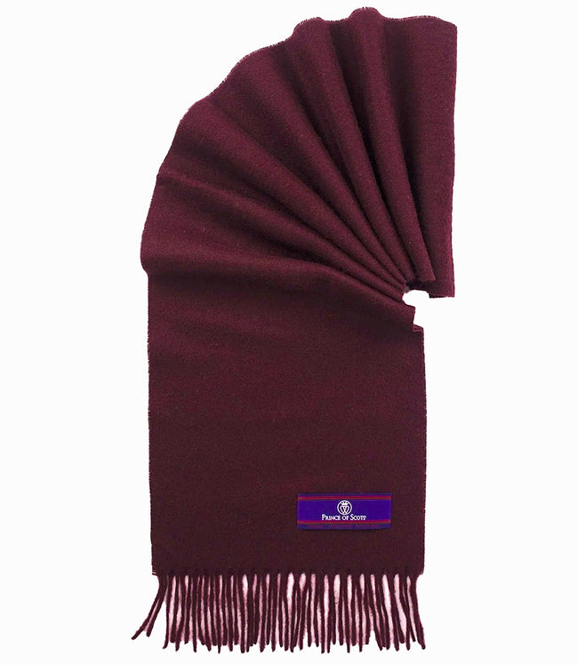 Karen Kane Wine Merino Wool Fringed Scarf Karen Kane