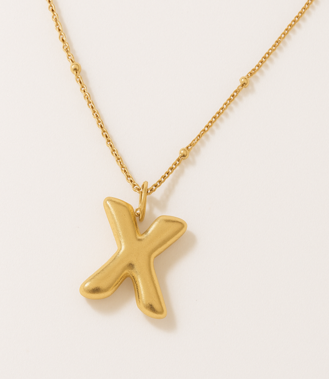 karen kane X Gold Bubble Letter Charm Necklace Karen Kane