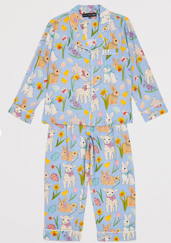 Karen Mabon Basket Full Of Joy Blue Kids Pyjama Set