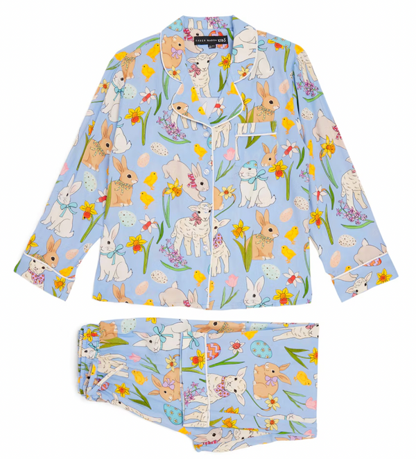 karen mabon Basket Full of Joy Blue Kids Pyjama Set