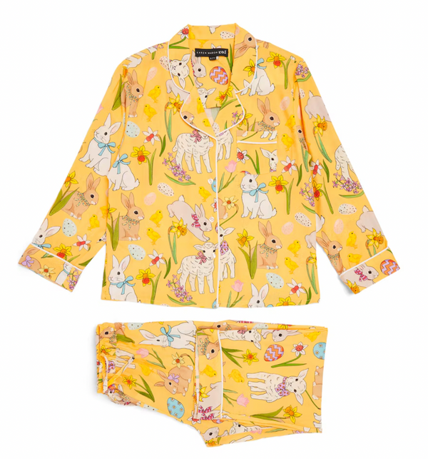 karen mabon Basket Full of Joy Yellow Kids Pyjama Set