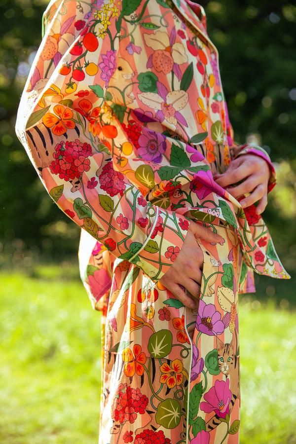 Karen Mabon In The Greenhouse Pink Stripe Cotton Pyjama Set