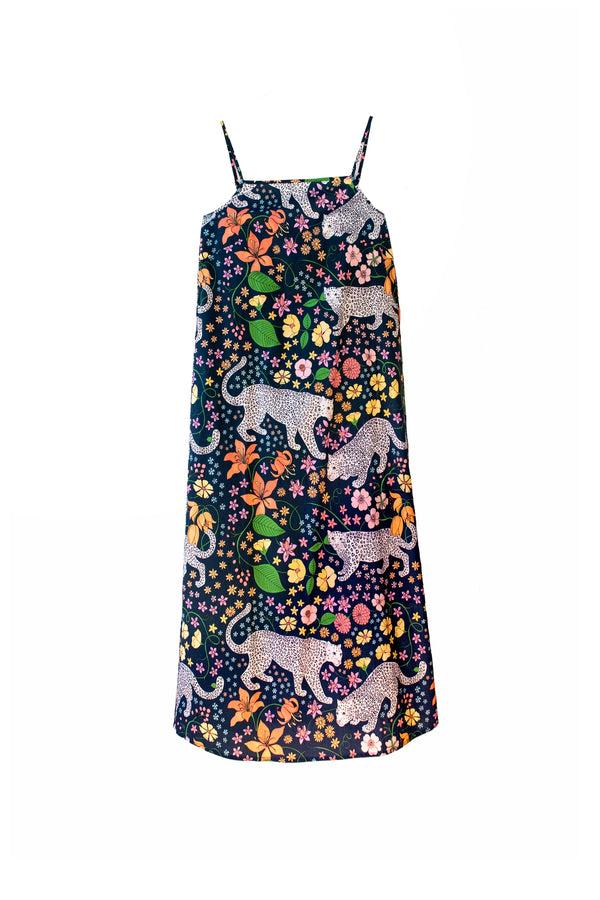 karen mabon Alpine Leopard Cotton Sleep Dress