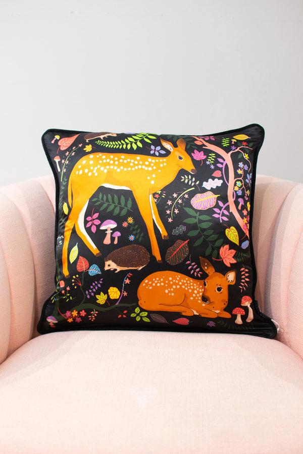 karen mabon Flora and Fawns Cushion Cover