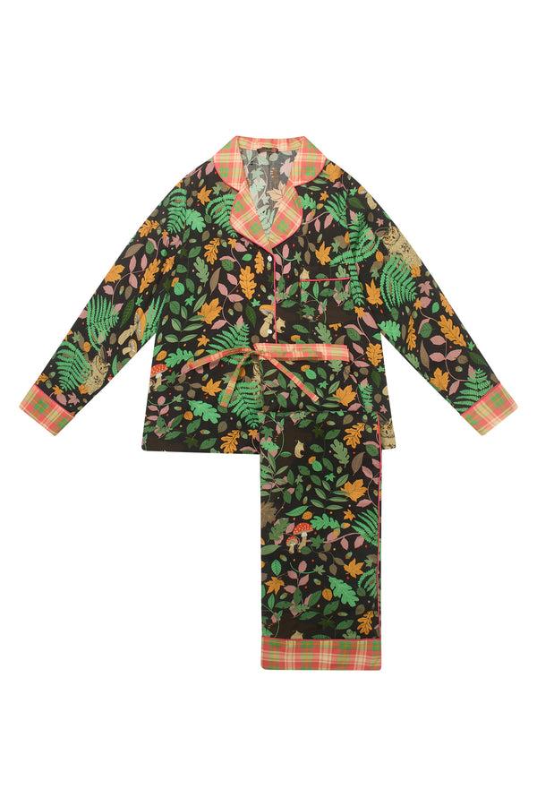 karen mabon Magic Forest Tartan Cotton Pyjama Set