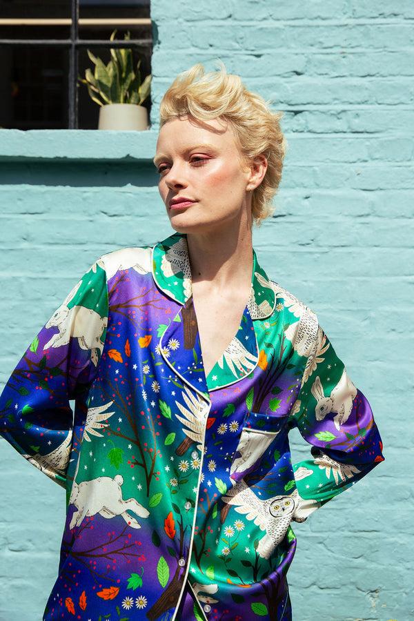 Karen Mabon Northern Lights Silk Pyjama Set