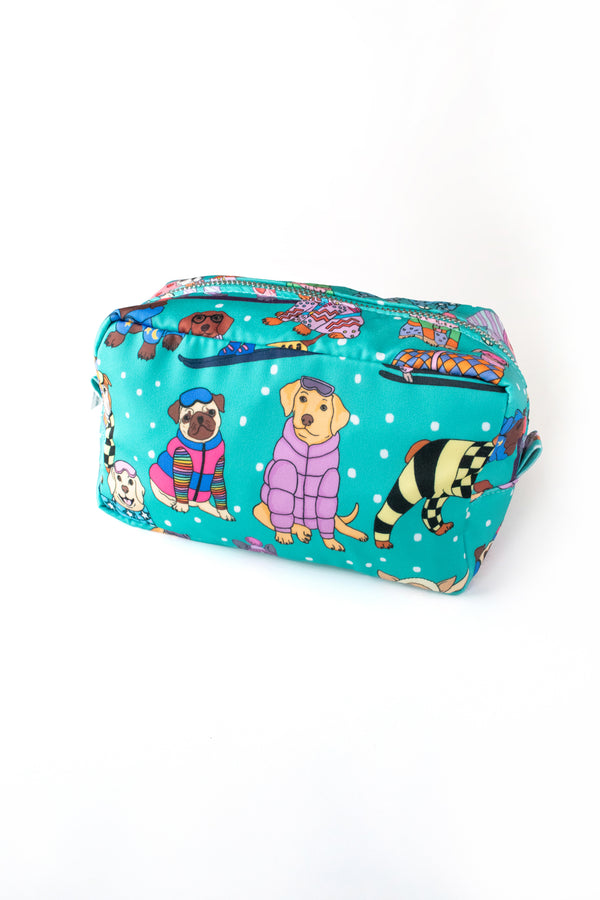 Karen Mabon Skiing Dogs Small Washbag