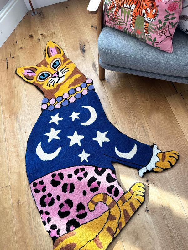 Karen Mabon Karen Mabon X Courthouse Interiors Stars And Moons Cat Rug