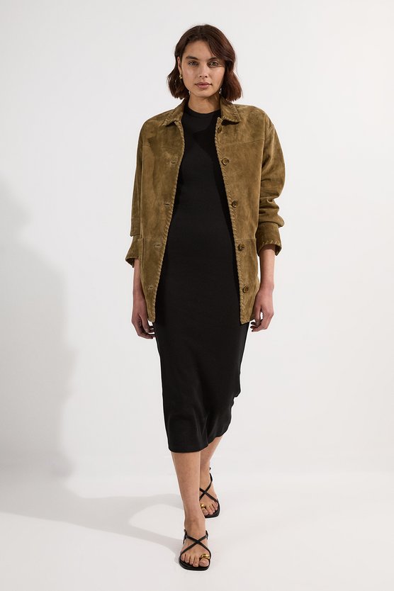 Karen Millen Compact Jersey Ribbed Sleeveless Maxi Dress Black