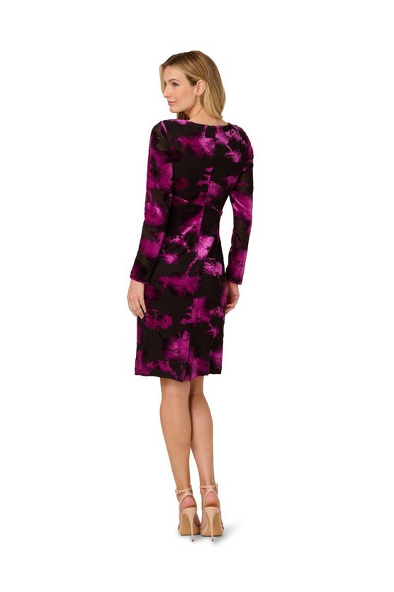 Karen Millen Surplus Velvet Midi Dress Purple