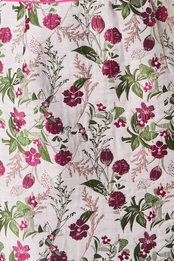 Karen Millen Sweetheart Neck Jacquard Dress Multi