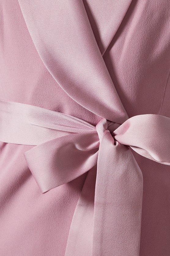 Karen Millen Tux Satin Dress Pink
