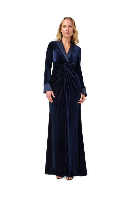 karen millen Velvet Tuxedo Gown Navy