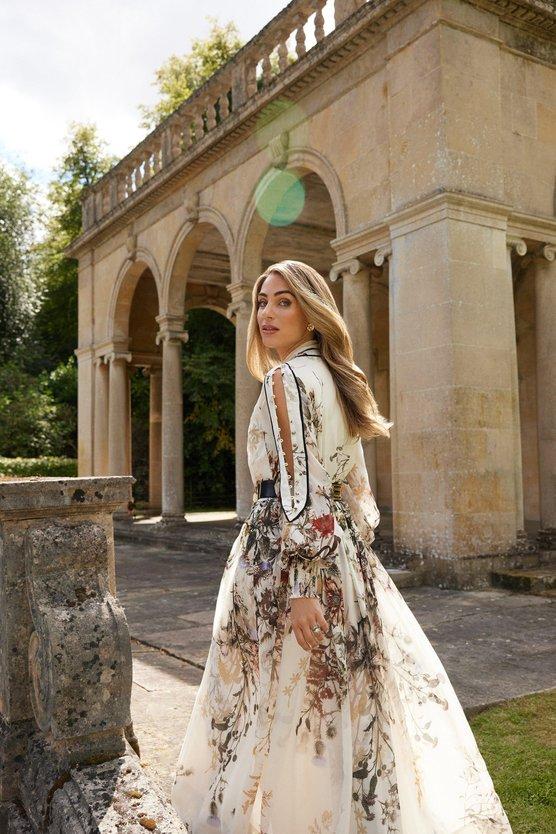 karen millen Lydia Millen Viscose Floral Border Print Woven Maxi Dress floral