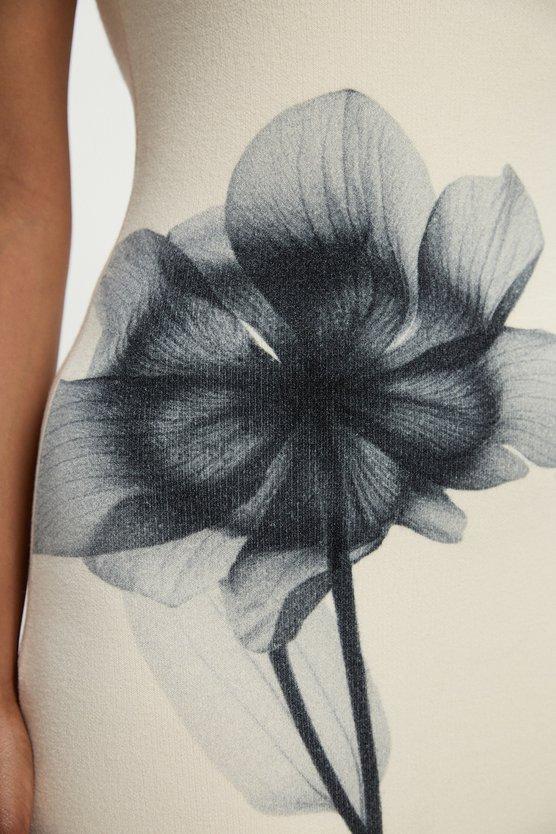 Karen Millen Placement Photographic Print Knitted Maxi Dress Floral