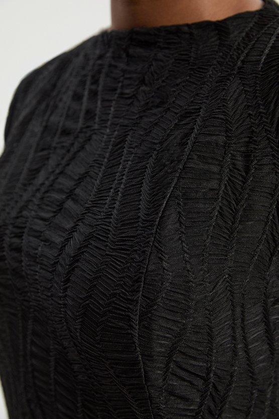 Karen Millen Plus Size Textured Hanky Hem Short Sleeve Trim Detail Jersey Maxi Dress Black