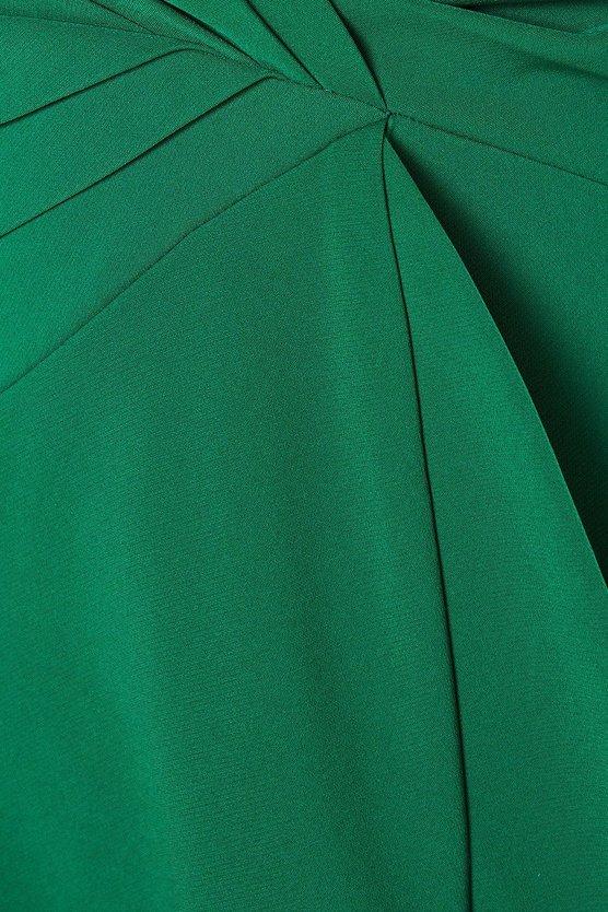 Karen Millen Twist Front Wrap Skirt Crepe Midi Wedding Guest Dress Green