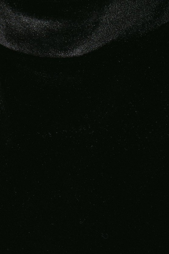 Karen Millen Velvet Cowl Back Maxi Dress With Cap Sleeve Black