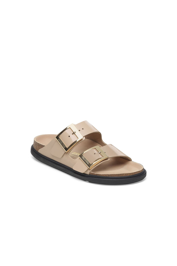 Karen Walker Arizona Droplet Buckle High Shine Regular Fit New Beige