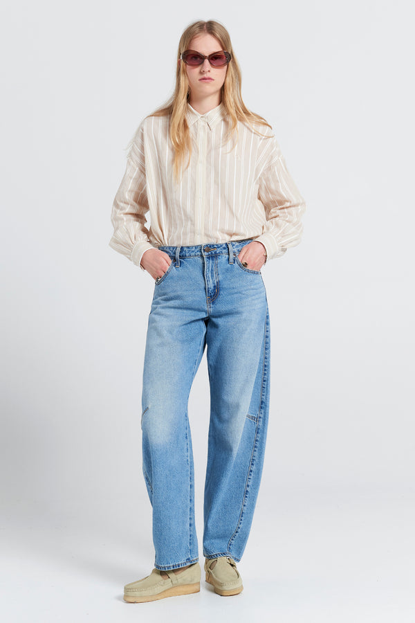 karen walker Baggy Dad Barrel Jeans Easy Days Barrel Blue