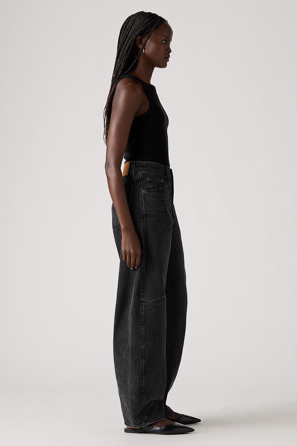 Karen Walker Baggy Dad Barrel Jeans Rebel Edge Barrel Black
