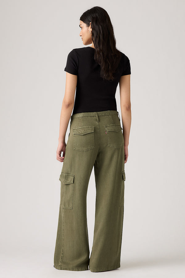 Karen Walker Baggy Dad Cargo Pants Drapey Ivy Green Gd