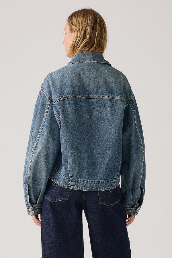 Karen Walker Balloon Sleeve Trucker Jacket Missed My Flight No Tie