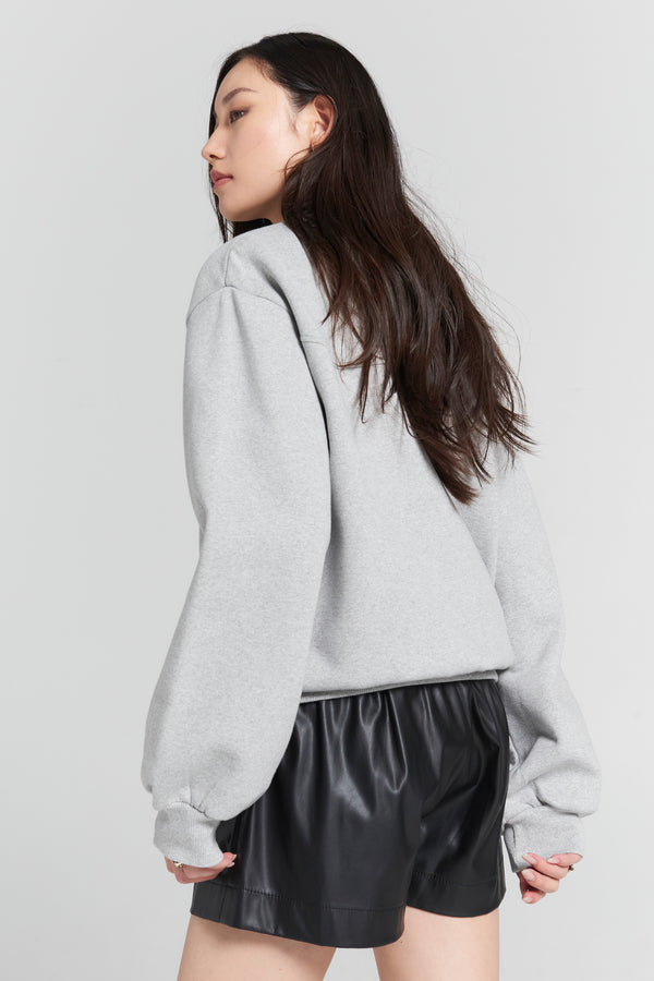 Karen Walker Broken Pearls Crewneck Sweatshirt Grey Marle