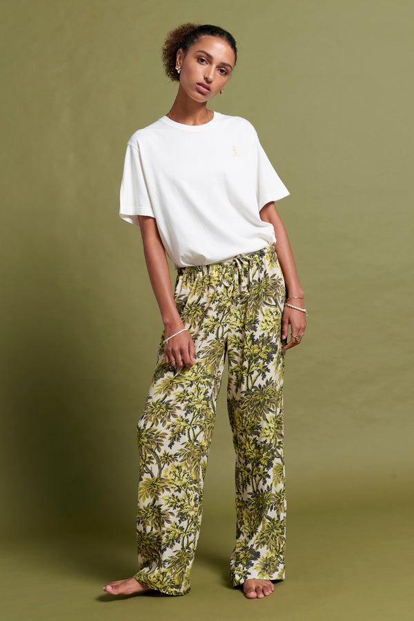 Karen Walker Canopy Full Length Wide Leg Pant Citronelle