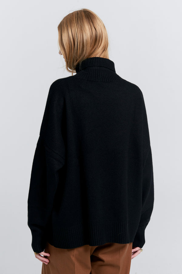 Karen Walker Carmen Oversized Turtleneck Sweater Black