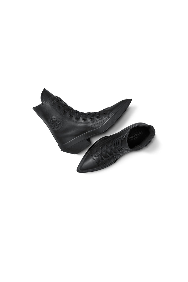 Karen Walker Chuck Taylor 70 De Luxe Pointed Leather X-High Top Black